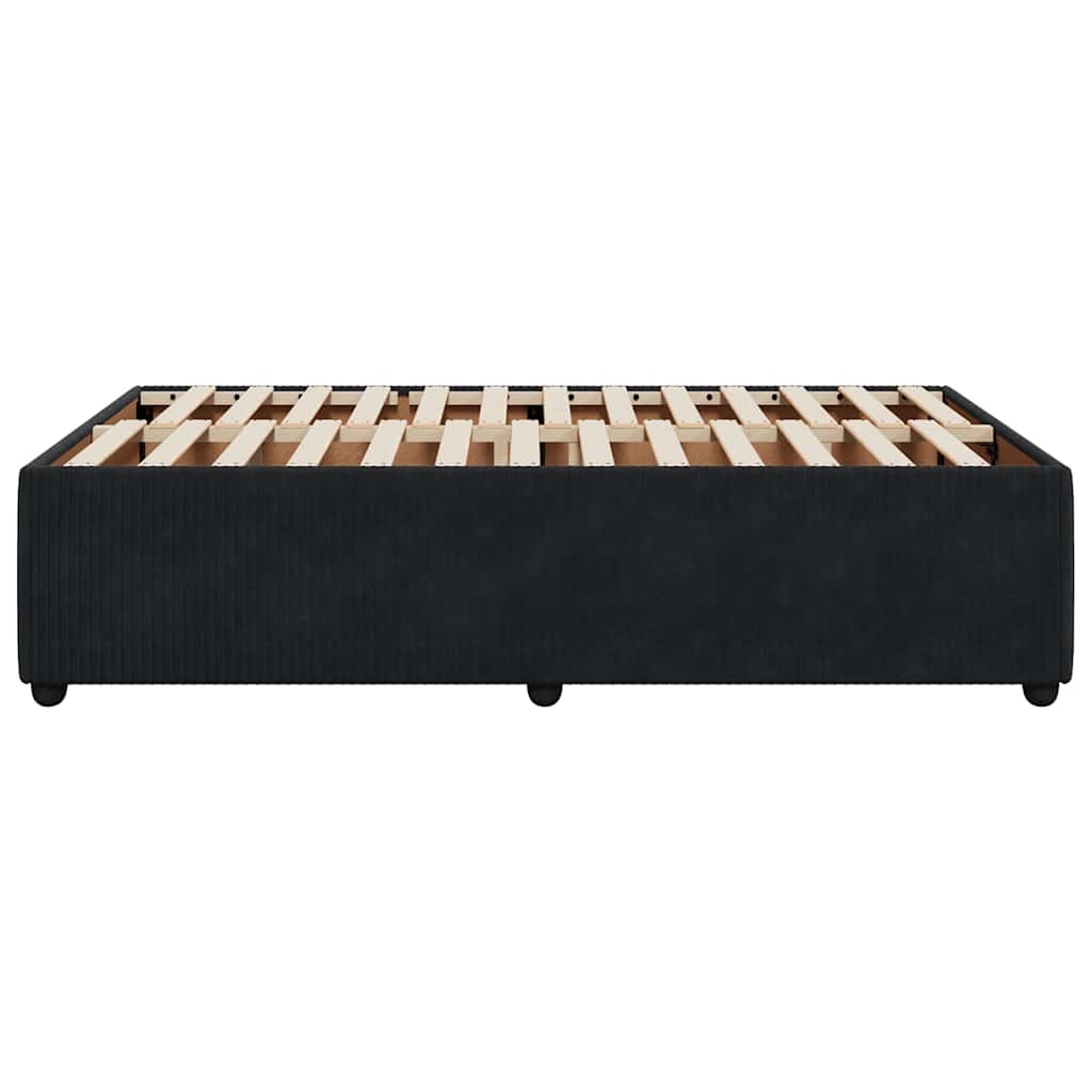 Bed Frame without Mattress Black 120x190 cm Small Double Velvet