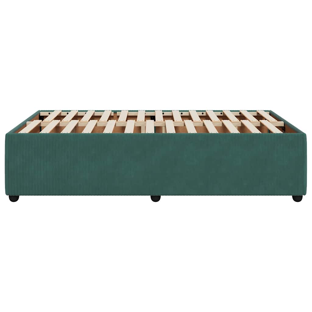 Bed Frame without Mattress Dark Green 120x200 cm Velvet