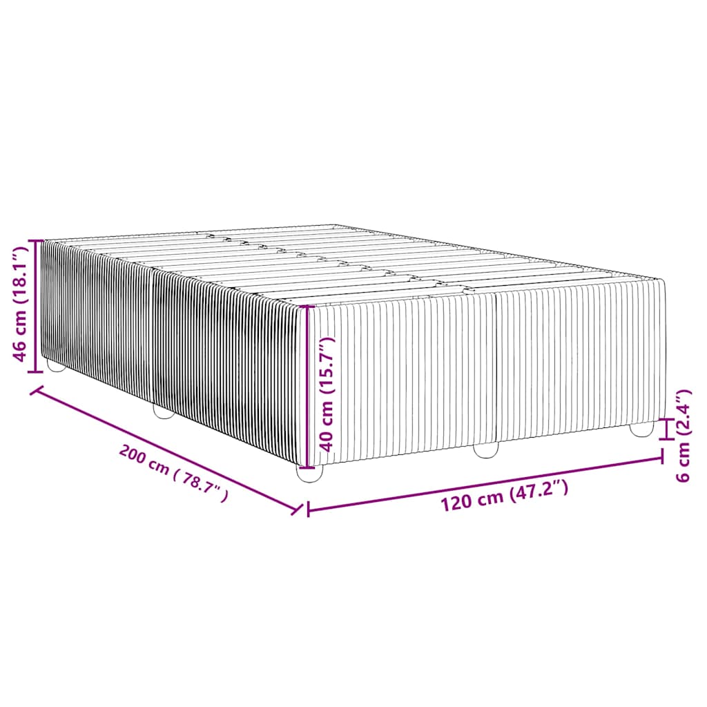 Bed Frame without Mattress Dark Green 120x200 cm Velvet