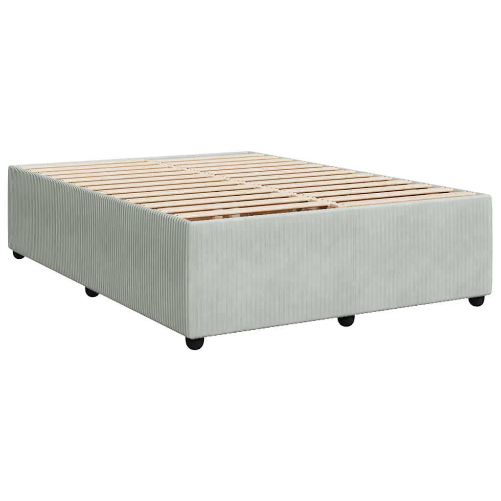 Bed Frame without Mattress Light Grey 140x190 cm Velvet