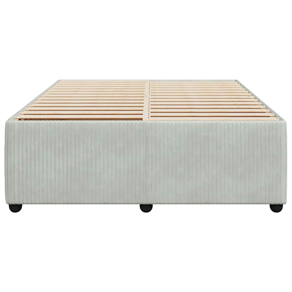 Bed Frame without Mattress Light Grey 140x190 cm Velvet