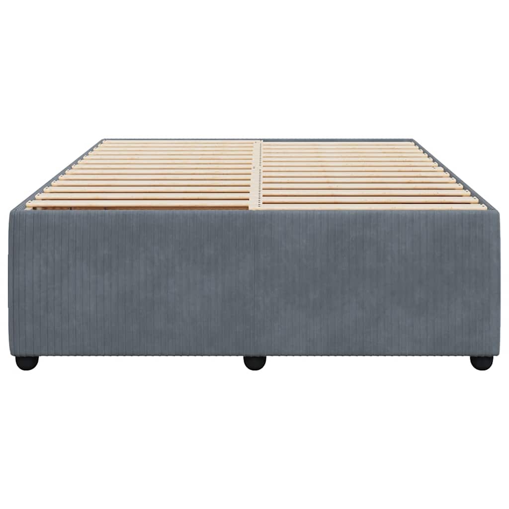 Bed Frame without Mattress Dark Grey 140x200 cm Velvet