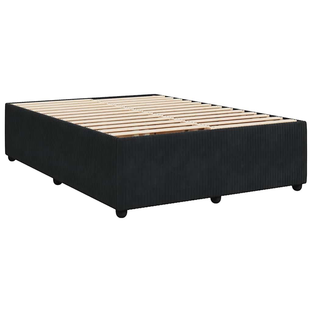 Bed Frame without Mattress Black 140x200 cm Velvet