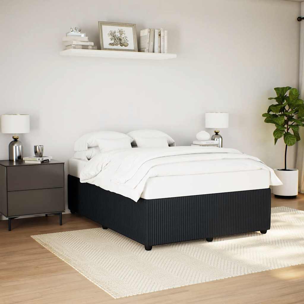Bed Frame without Mattress Black 140x200 cm Velvet