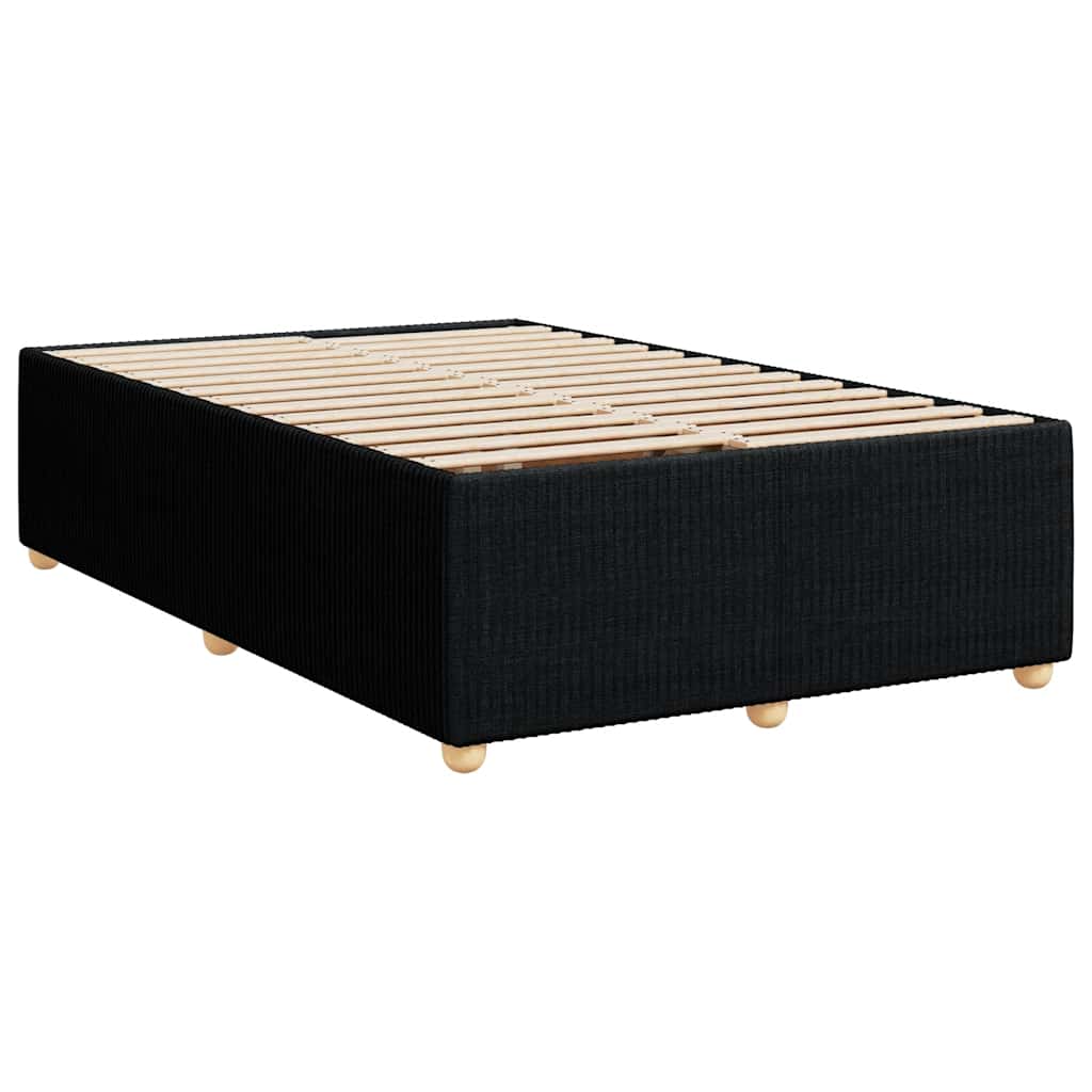 Bed Frame without Mattress Black Double Fabric