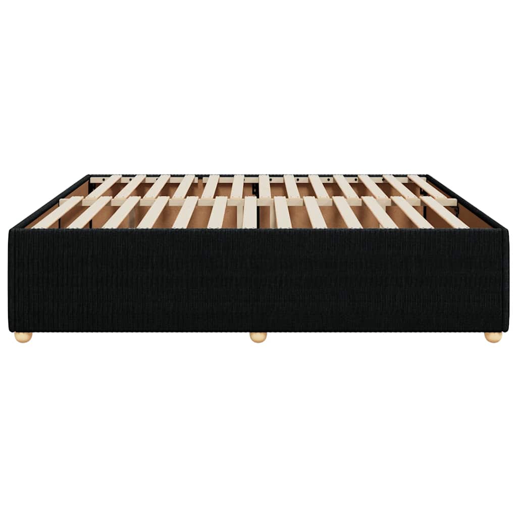 Bed Frame without Mattress Black Super King Fabric