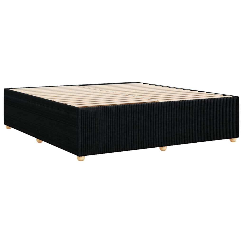 Bed Frame without Mattress Black Super King Fabric