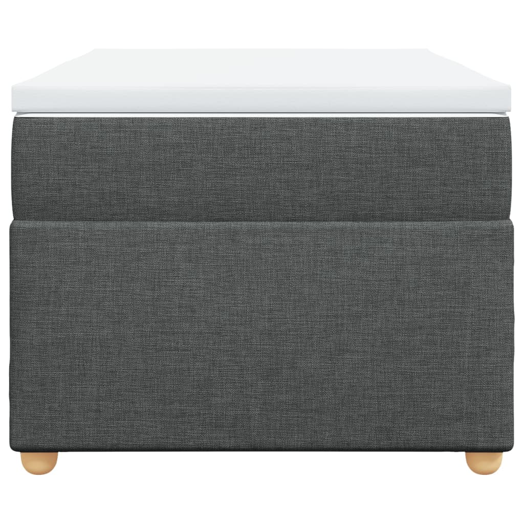 Box Spring Bed with Mattress Dark Grey 90x200 cm Fabric