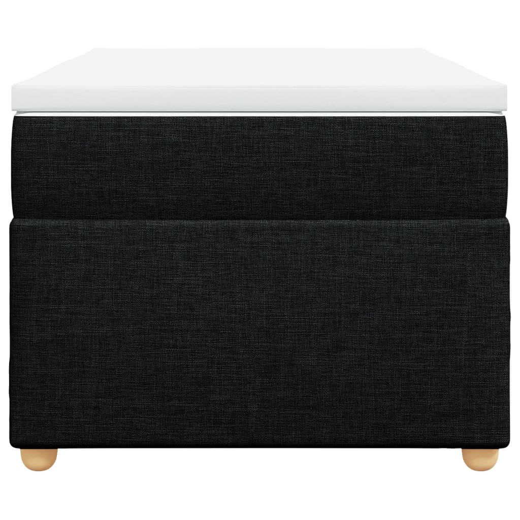 Box Spring Bed with Mattress Black 90x200 cm Fabric