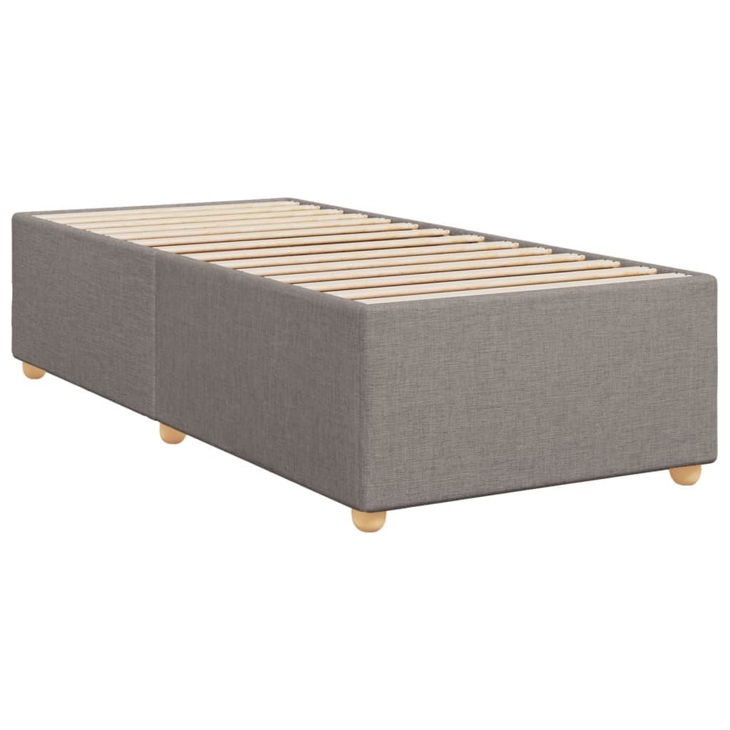 Box Spring Bed with Mattress Taupe 90x200 cm Fabric