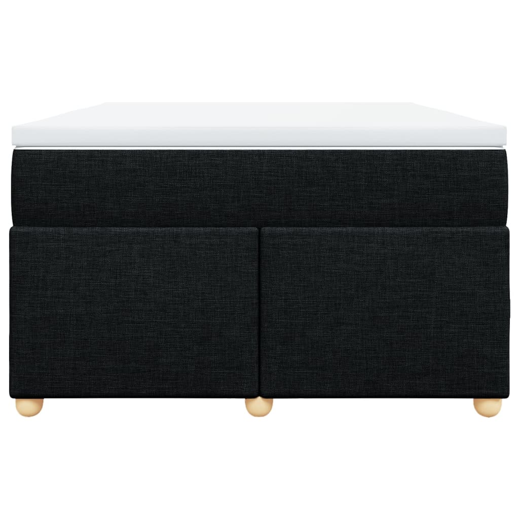 Box Spring Bed with Mattress Black 120x200 cm Fabric