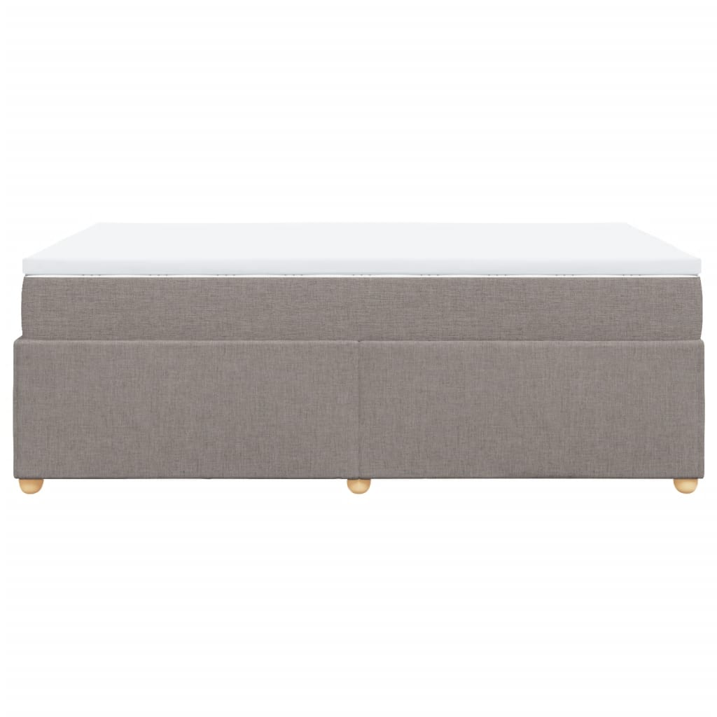 Box Spring Bed with Mattress Taupe 120x200 cm Fabric