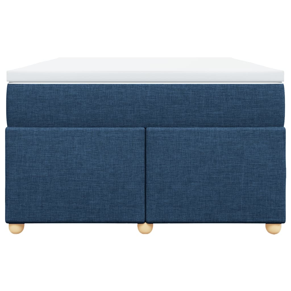 Box Spring Bed with Mattress Blue 120x200 cm Fabric