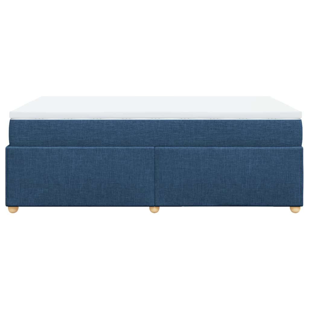 Box Spring Bed with Mattress Blue 120x200 cm Fabric