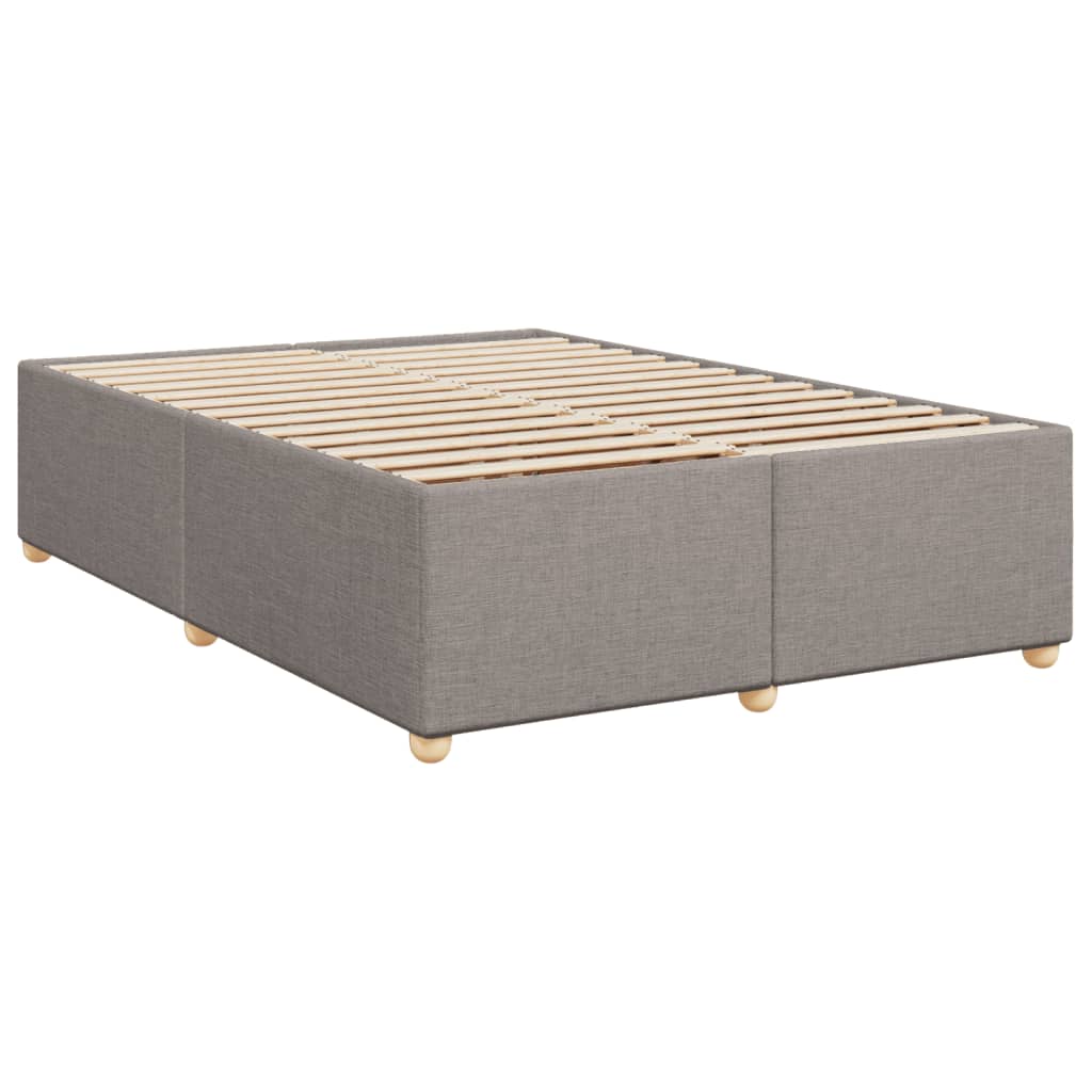 Box Spring Bed with Mattress Taupe 140x200 cm Fabric