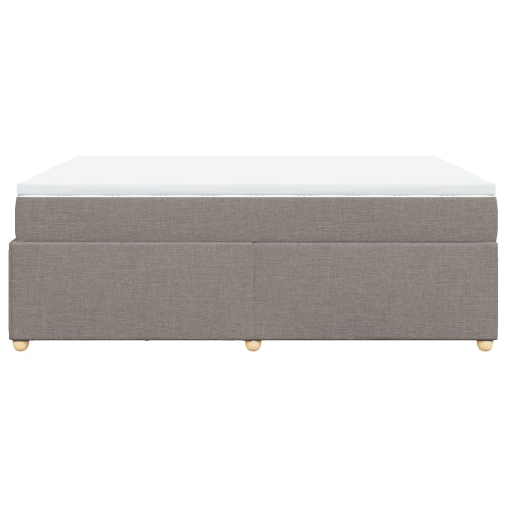 Box Spring Bed with Mattress Taupe 140x200 cm Fabric