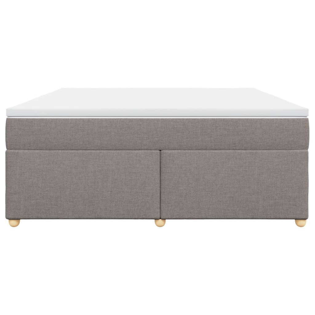 Box Spring Bed with Mattress Taupe 180x200 cm Fabric