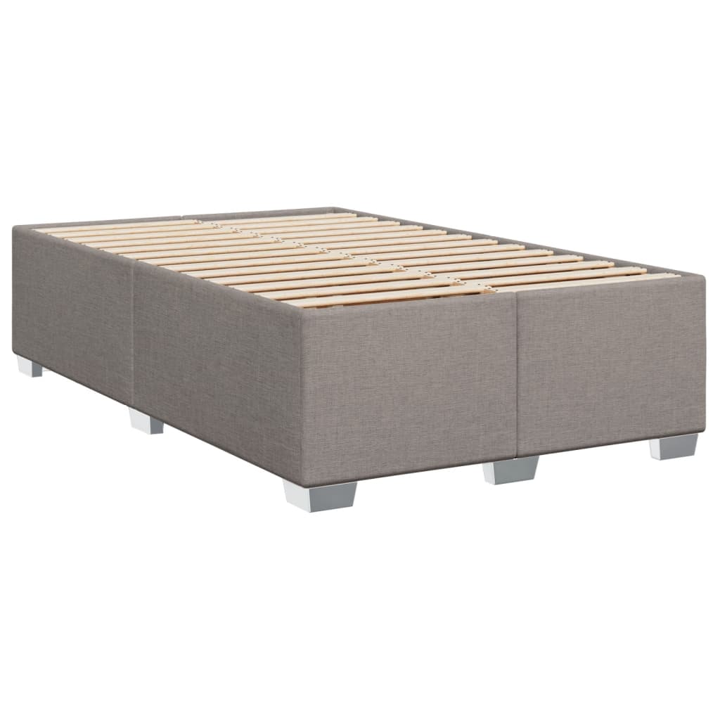 Box Spring Bed with Mattress Taupe 90x200 cm Fabric