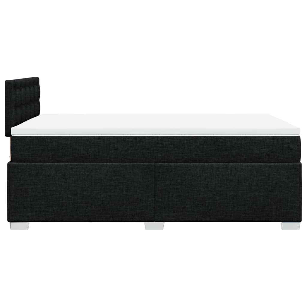 Box Spring Bed with Mattress Black 120x190 cm Fabric