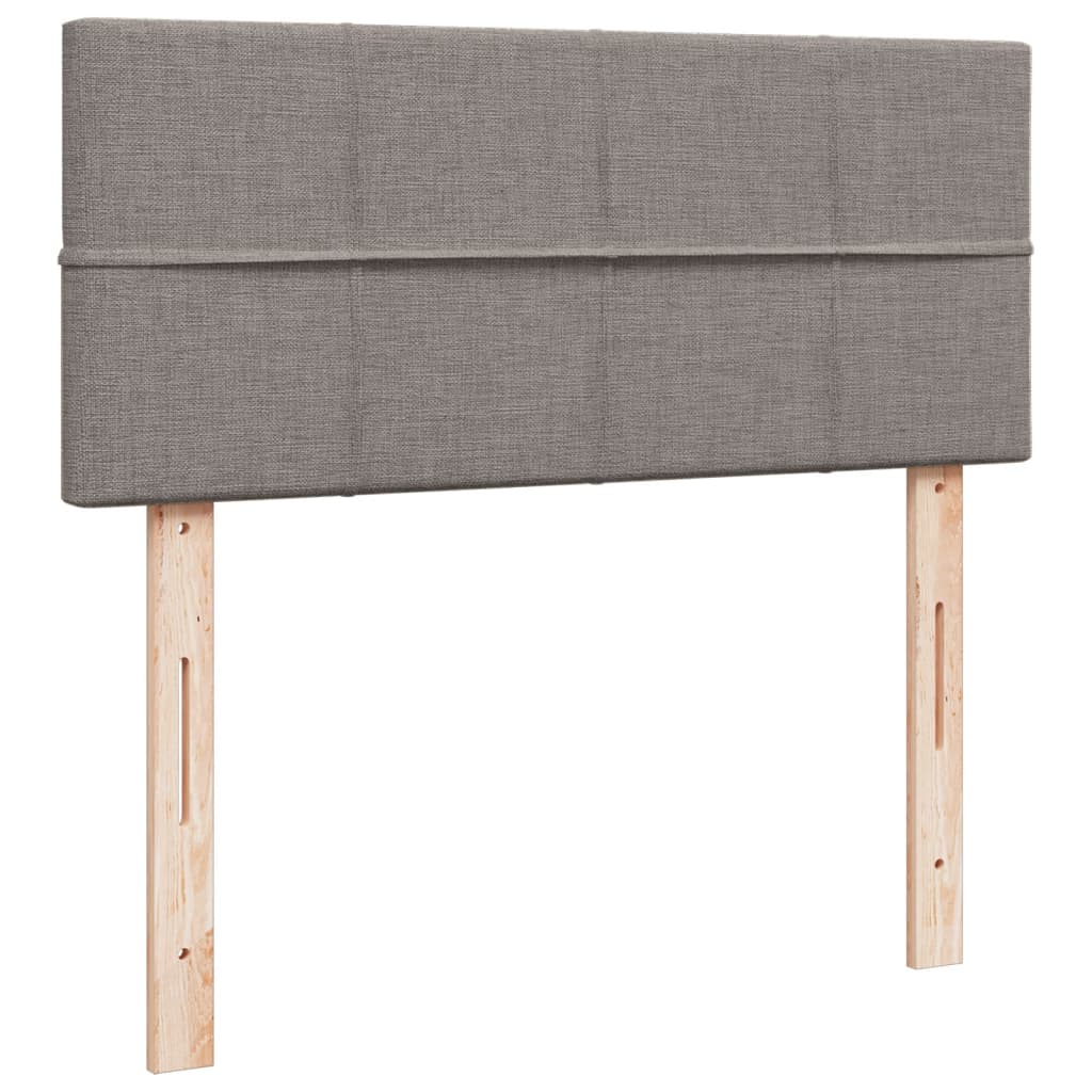 Box Spring Bed with Mattress Taupe 120x200 cm Fabric