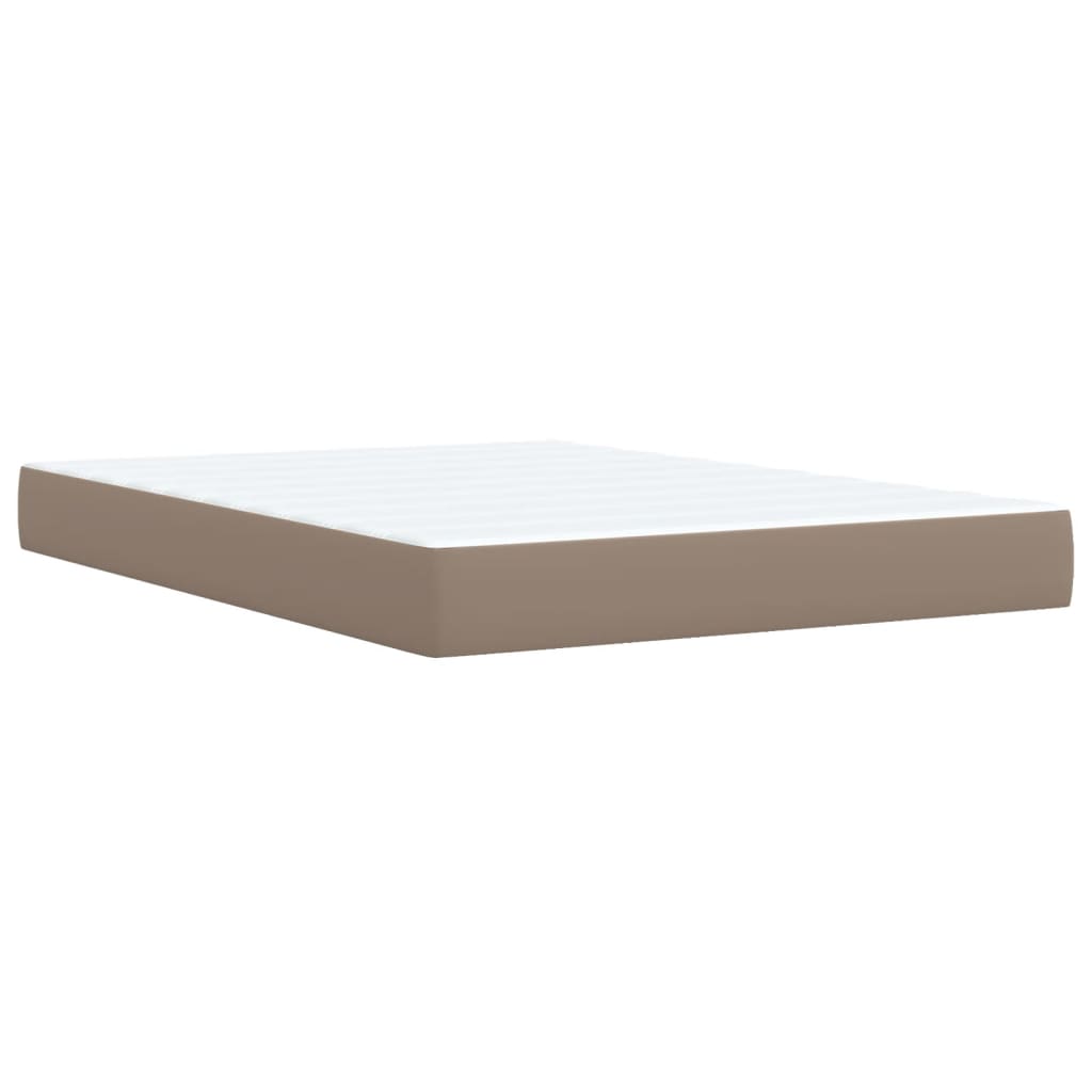 Box Spring Bed with Mattress Cappuccino 160x200 cm Faux Leather