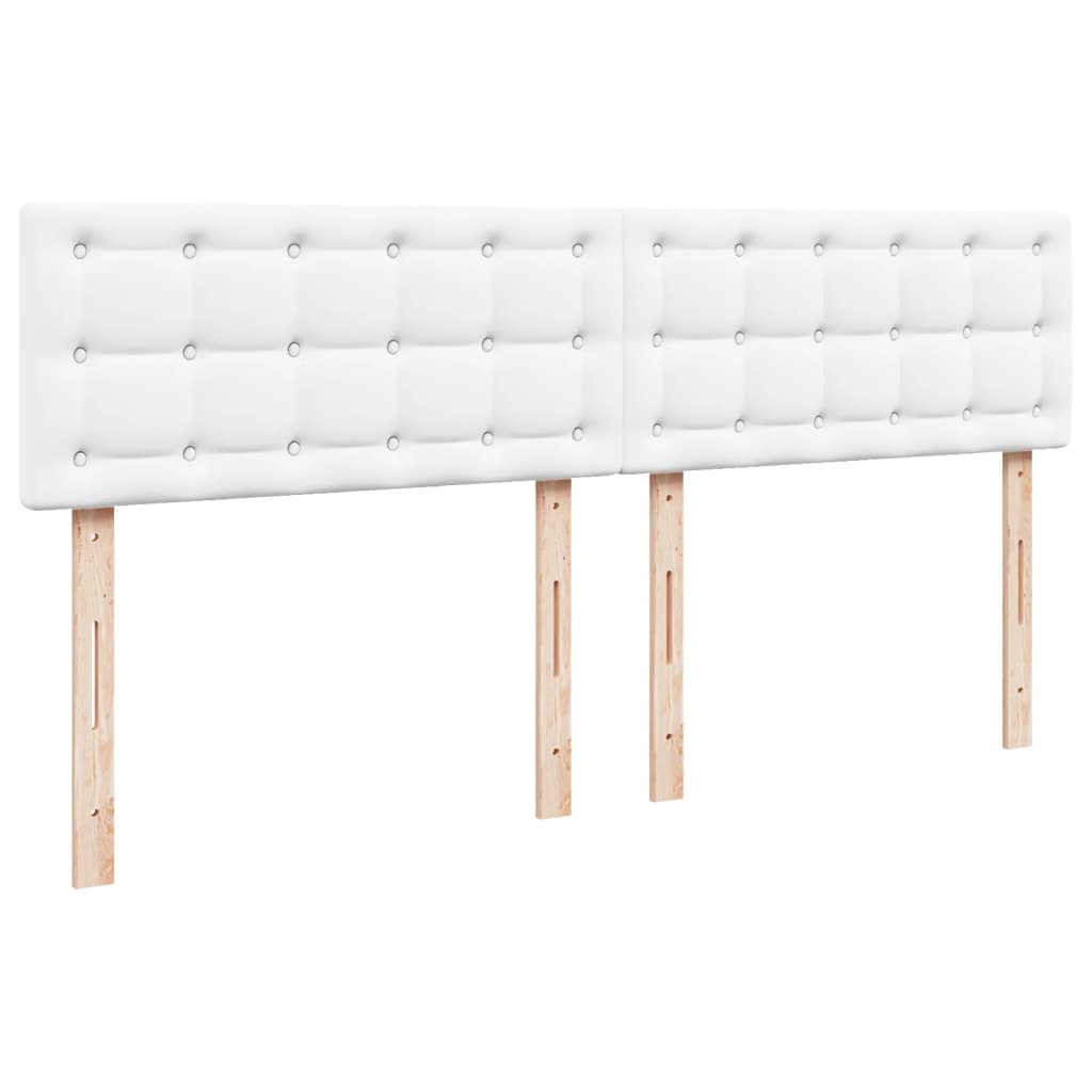 Box Spring Bed with Mattress White 200x200 cm Faux Leather