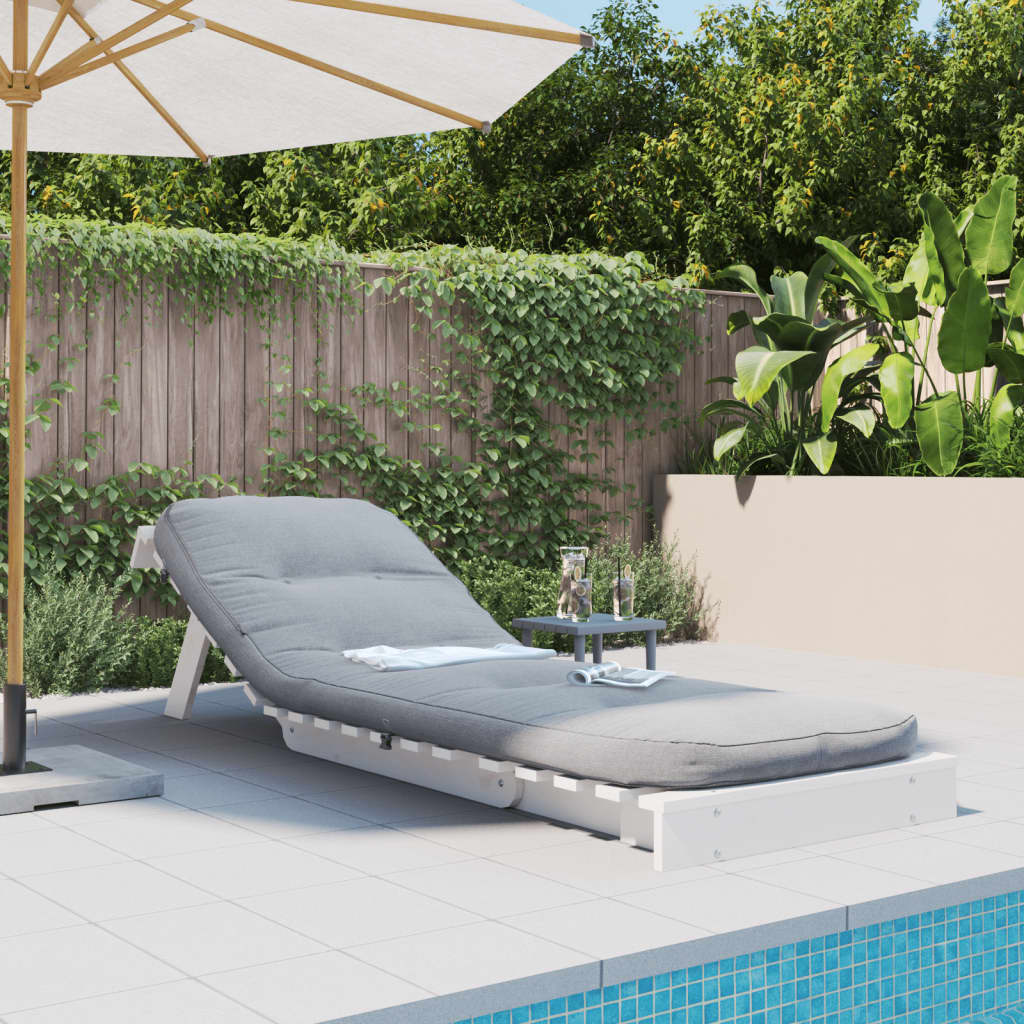 Futon Sofa Bed with Mattress White 70x206x11 cm Solid Wood Pine