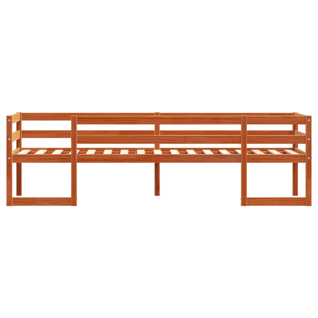 Kids' Bed Frame without Mattress Wax Brown 80x200 cm