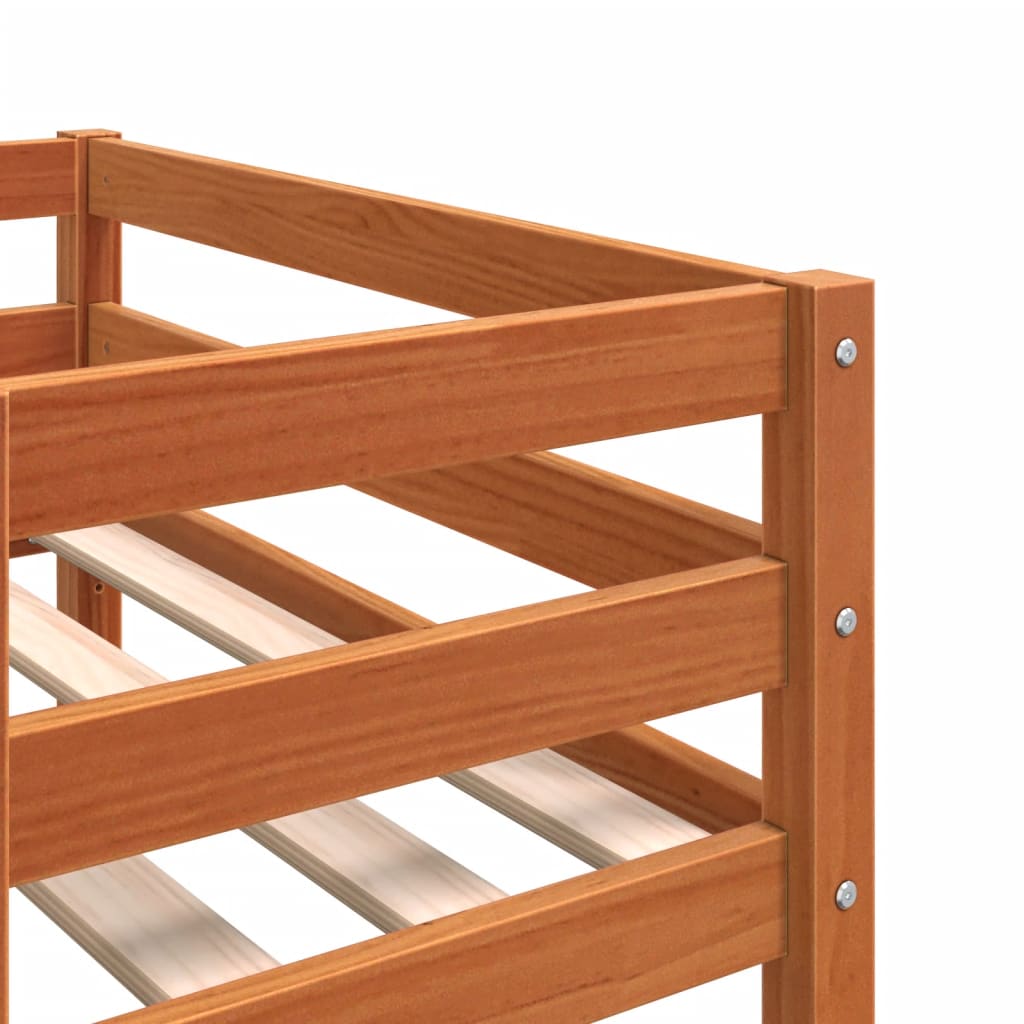 Kids' Bed Frame without Mattress Wax Brown 80x200 cm
