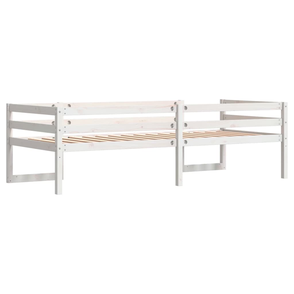Kids' Bed Frame without Mattress White 90x200 cm Solid Wood Pine