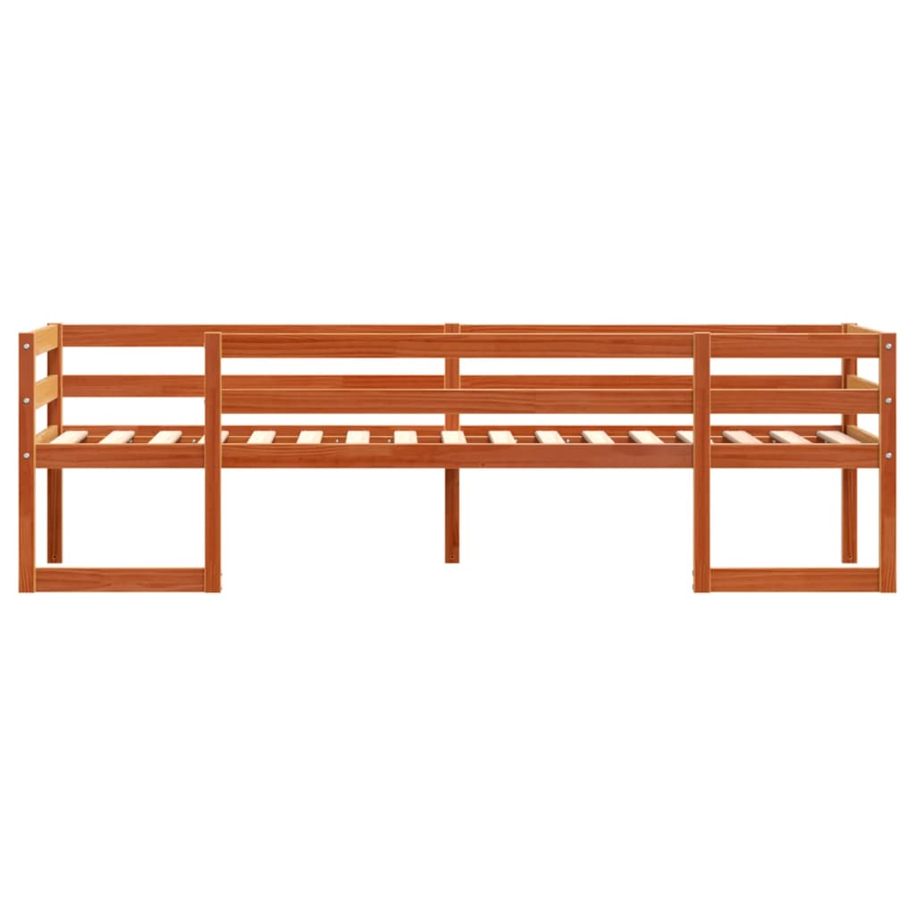 Kids' Bed Frame without Mattress Wax Brown 90x200 cm