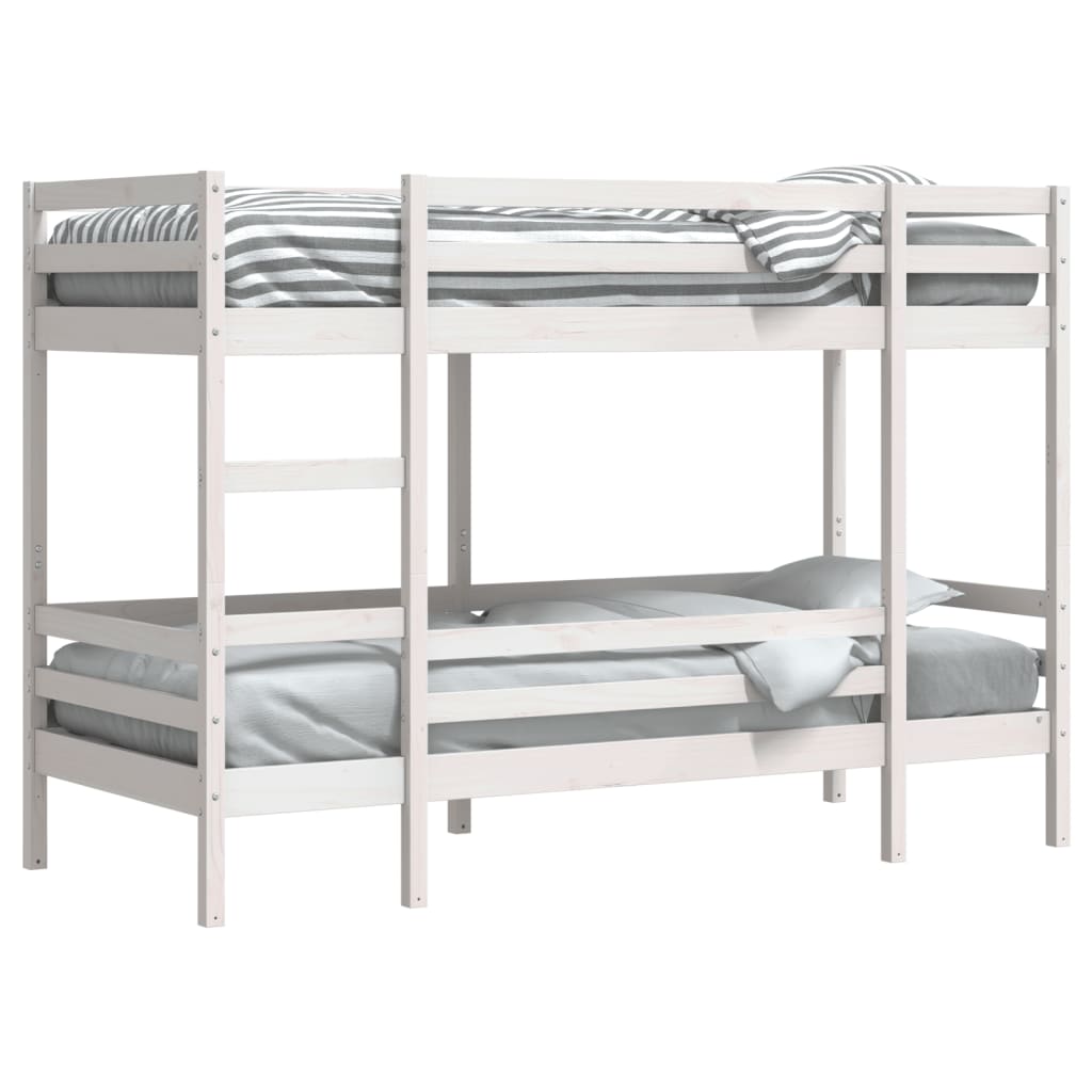 Bunk Bed without Mattress White 80x200 cm Solid Wood Pine