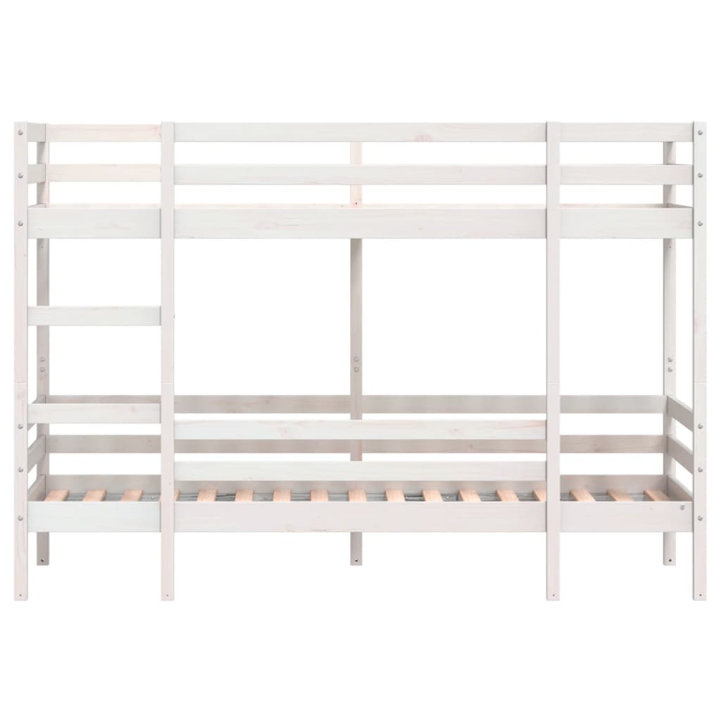 Bunk Bed without Mattress White 90x200 cm Solid Wood Pine