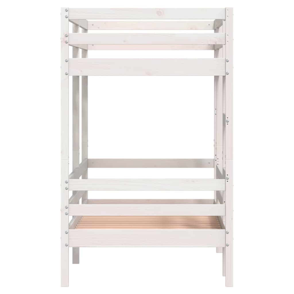 Bunk Bed without Mattress White 90x200 cm Solid Wood Pine