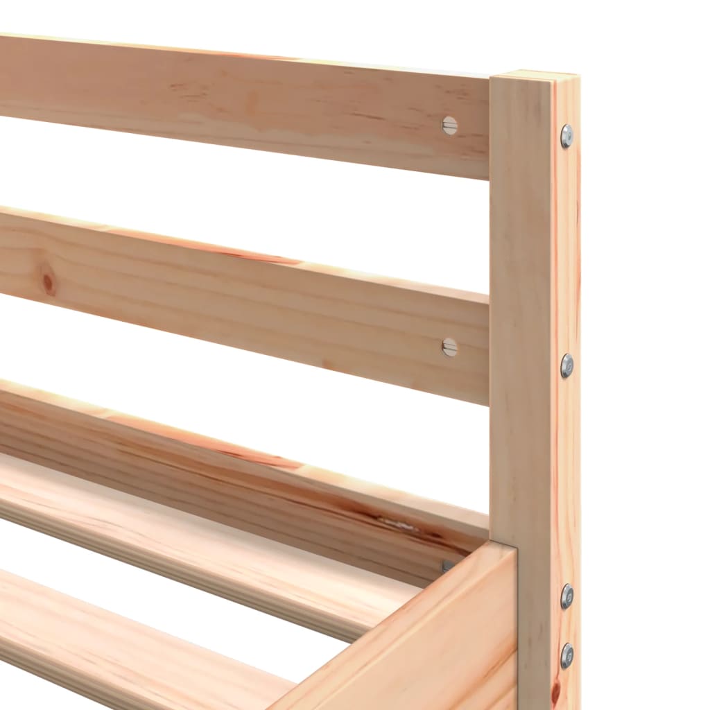 Loft Bed with Desk and Ladder 180x200 cm Super King Solid Wood Pine