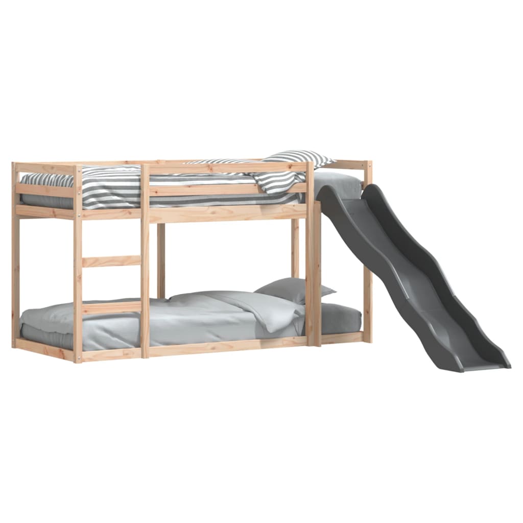Bunk Bed with Slide&Ladder without Mattress 90x190 cm Single