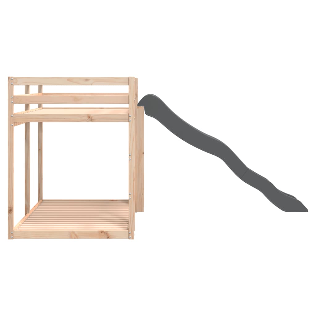 Bunk Bed with Slide&Ladder without Mattress 90x190 cm Single