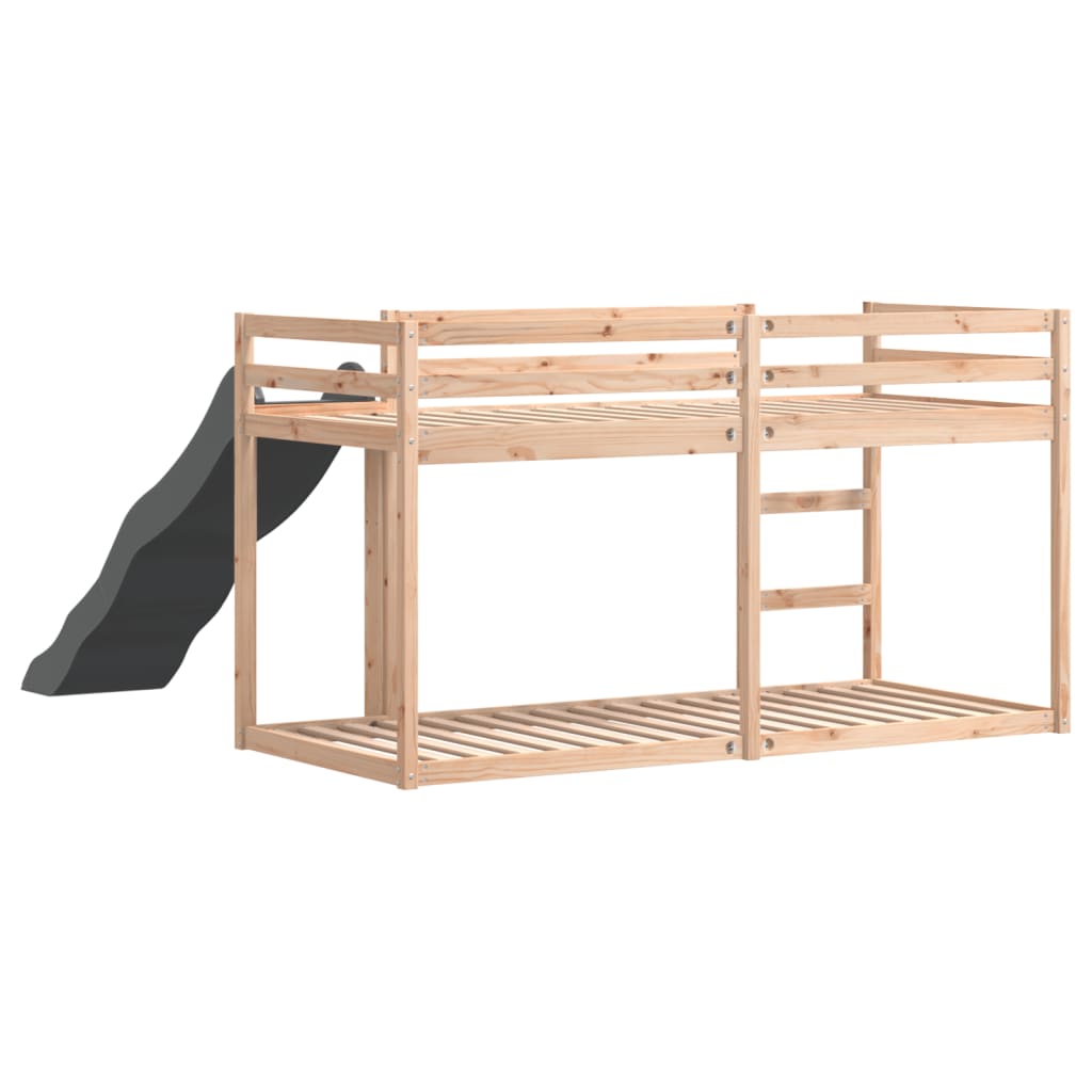 Bunk Bed with Slide&Ladder without Mattress 90x190 cm Single