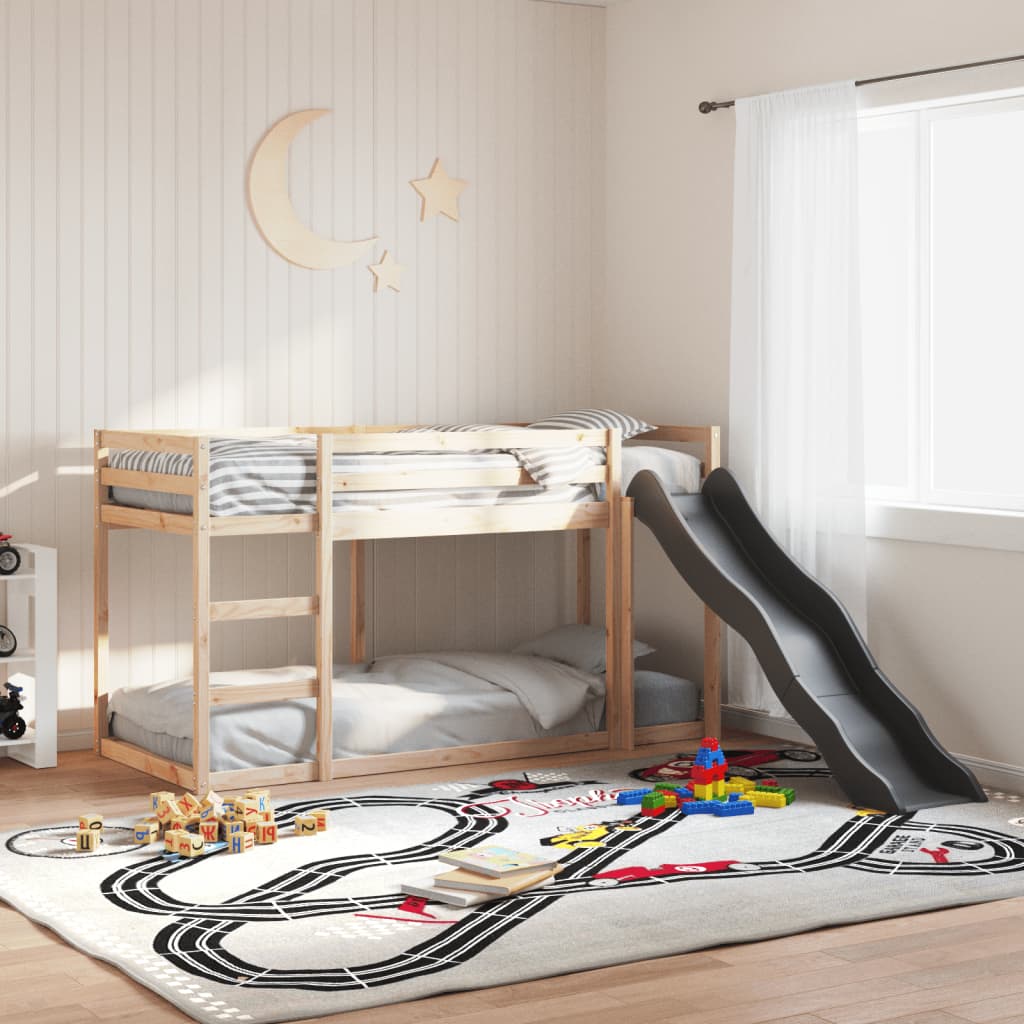 Bunk Bed with Slide&Ladder without Mattress 90x190 cm Single