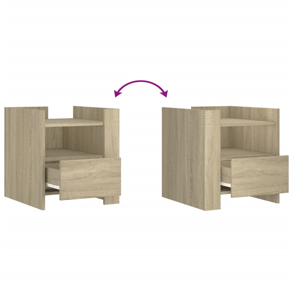 Bedside Cabinet Sonoma Oak 45x50x50 cm Engineered Wood