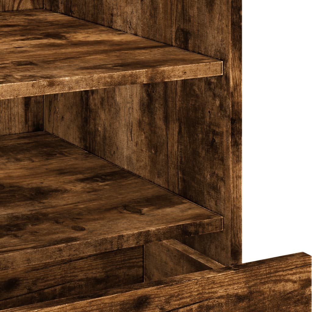 Bedside Cabinet Smoked Oak 45x50x50 cm Engineered Wood