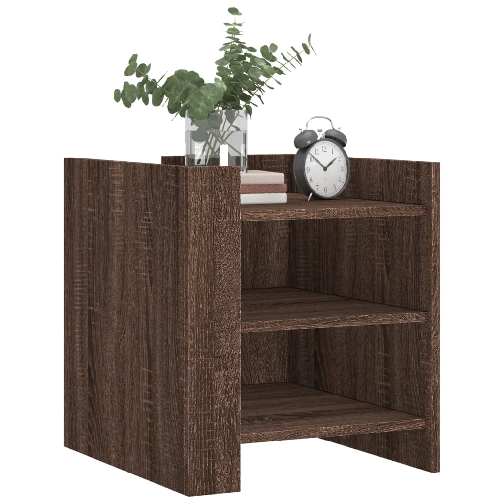 Bedside Cabinet Brown Oak 45x50x50 cm Engineered Wood