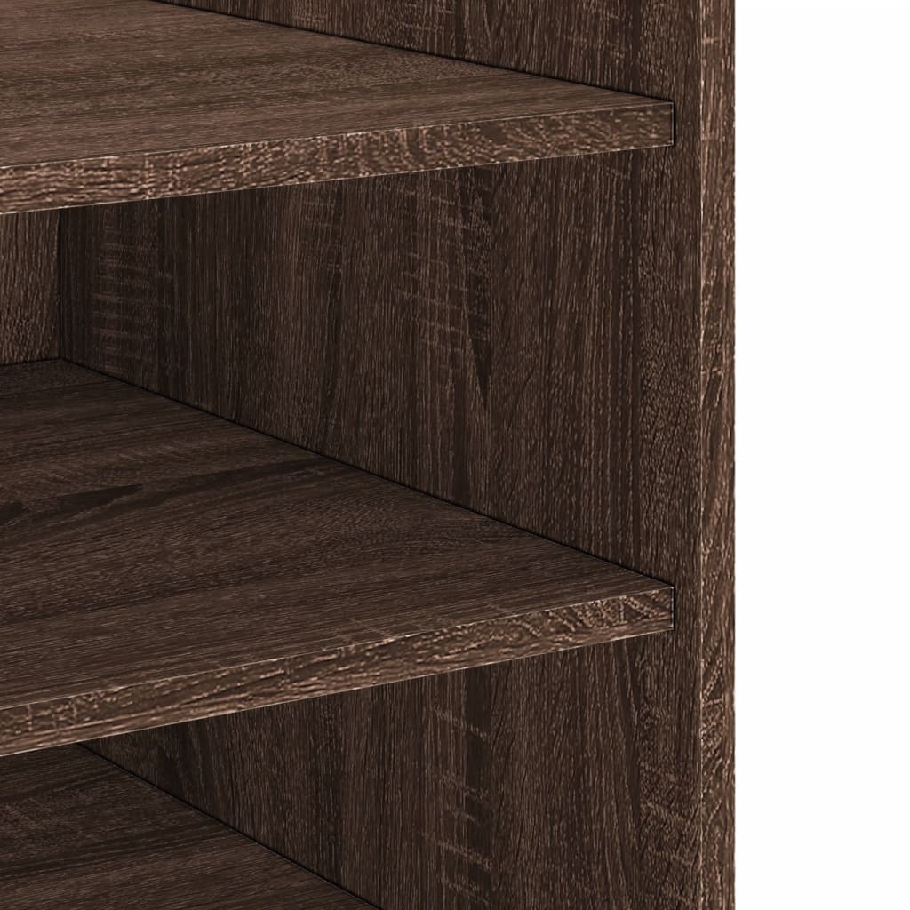 Bedside Cabinet Brown Oak 45x50x50 cm Engineered Wood