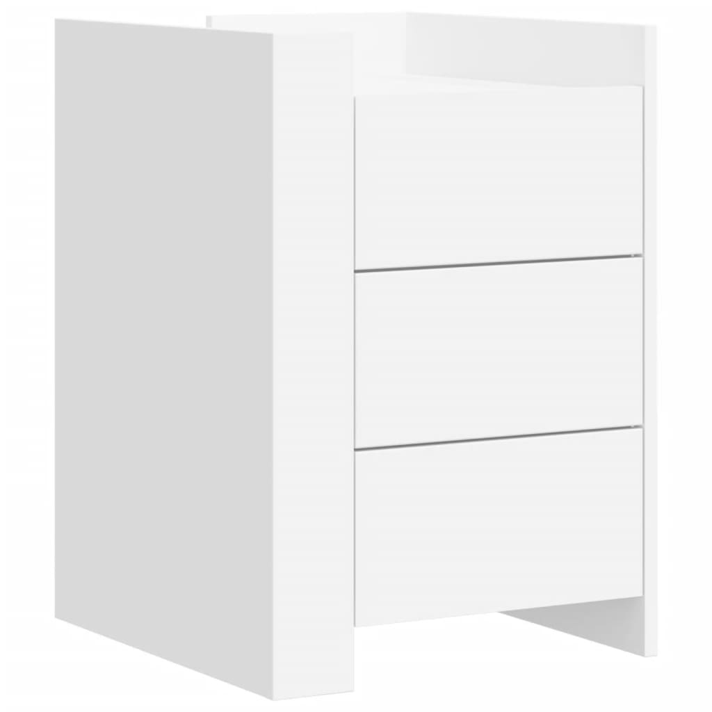 Bedside Cabinet White 45x50x65 cm Engineered Wood