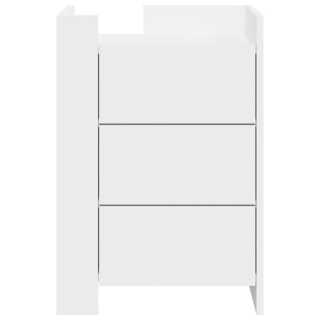 Bedside Cabinet White 45x50x65 cm Engineered Wood