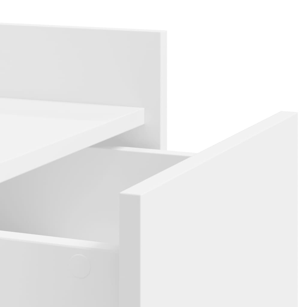 Bedside Cabinet White 45x50x65 cm Engineered Wood