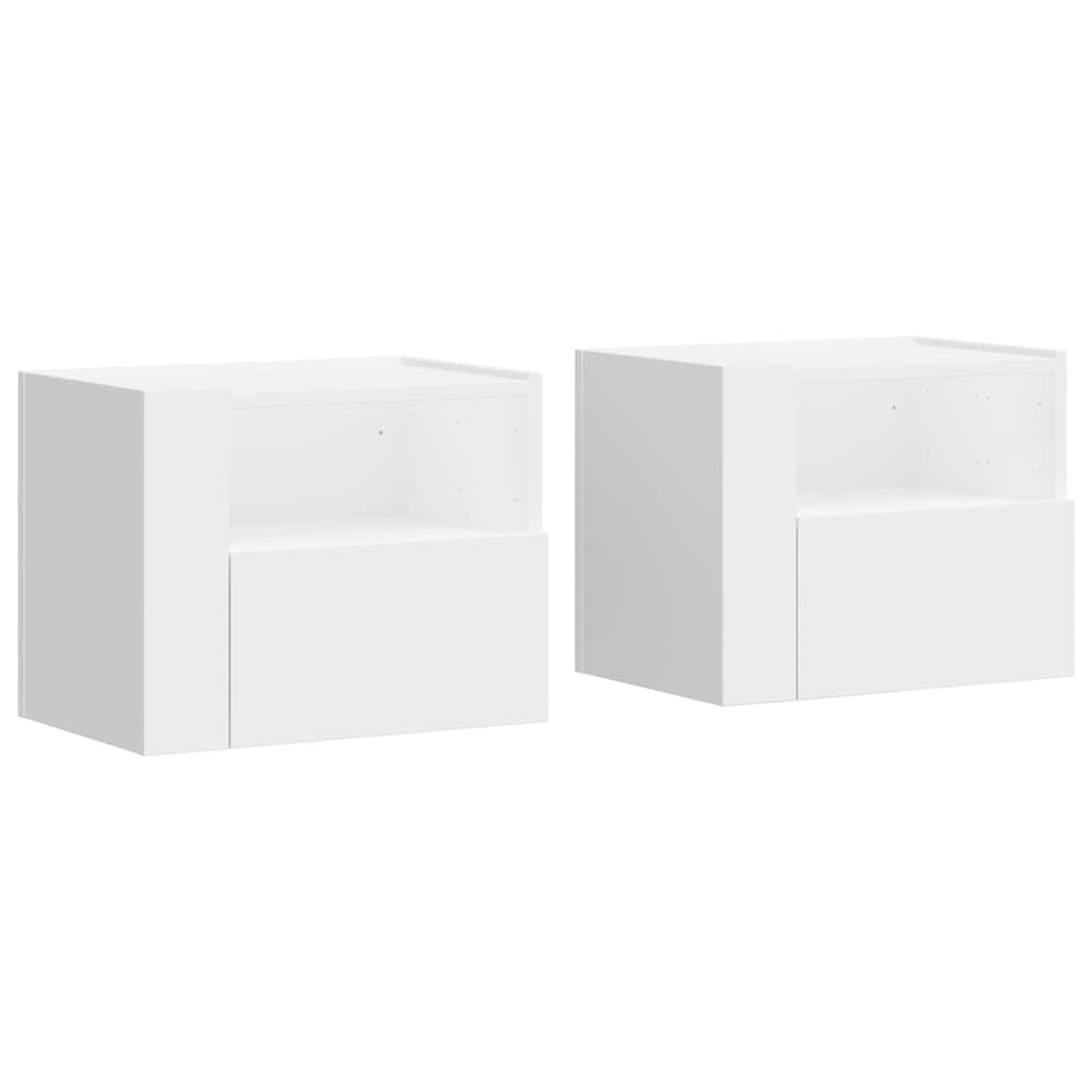 Wall-mounted Bedside Cabinets 2 pcs White 45x30x35 cm