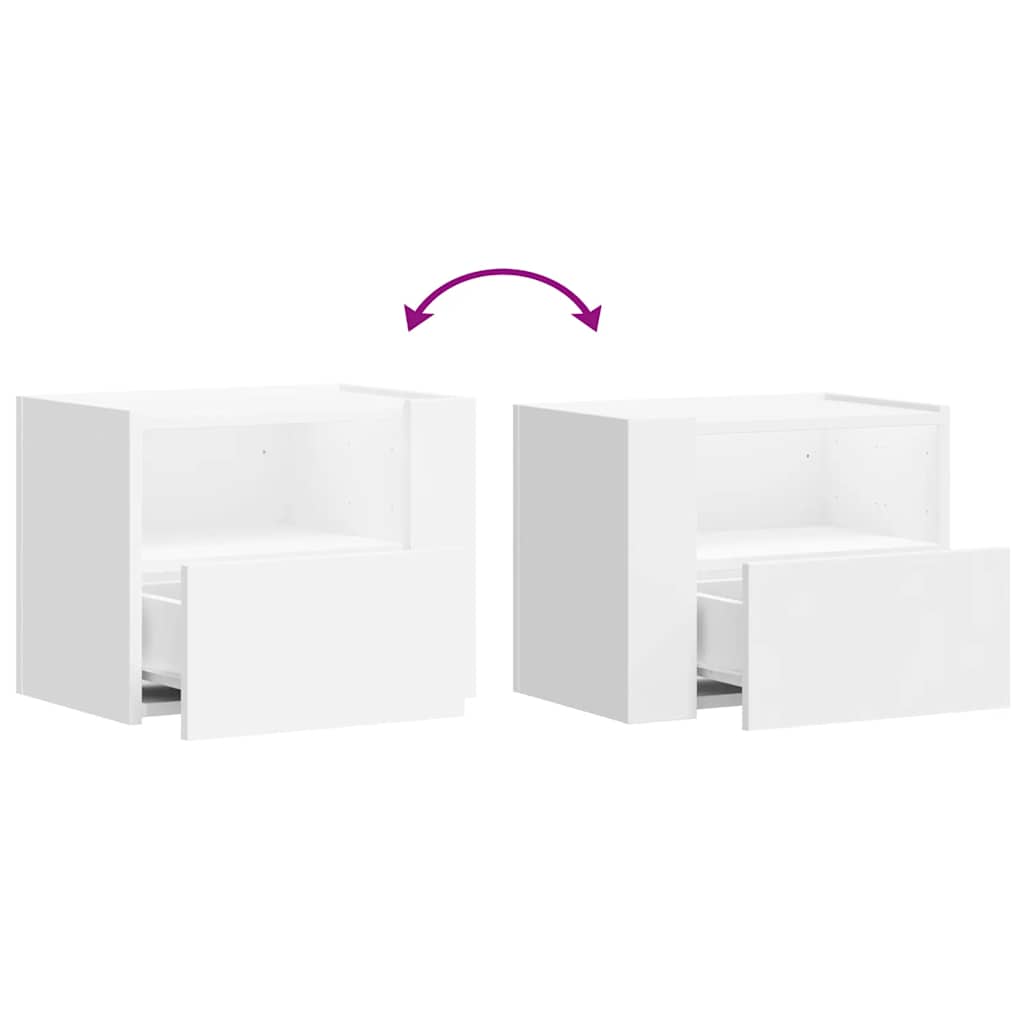 Wall-mounted Bedside Cabinets 2 pcs White 45x30x35 cm