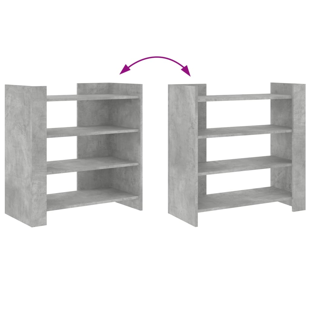 Sideboard Concrete Grey 73.5x35x75 cm Engineered Wood