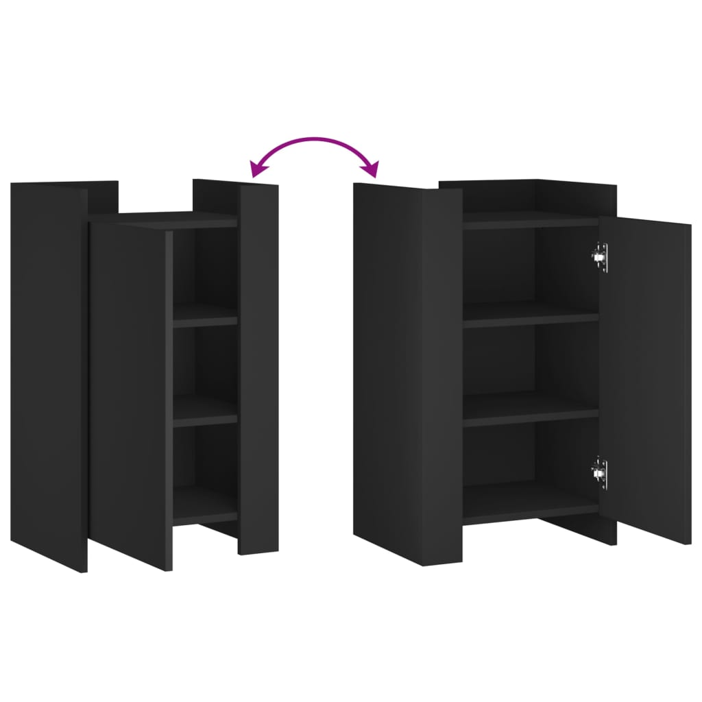 Sideboard Black 45x35x75 cm Engineered Wood